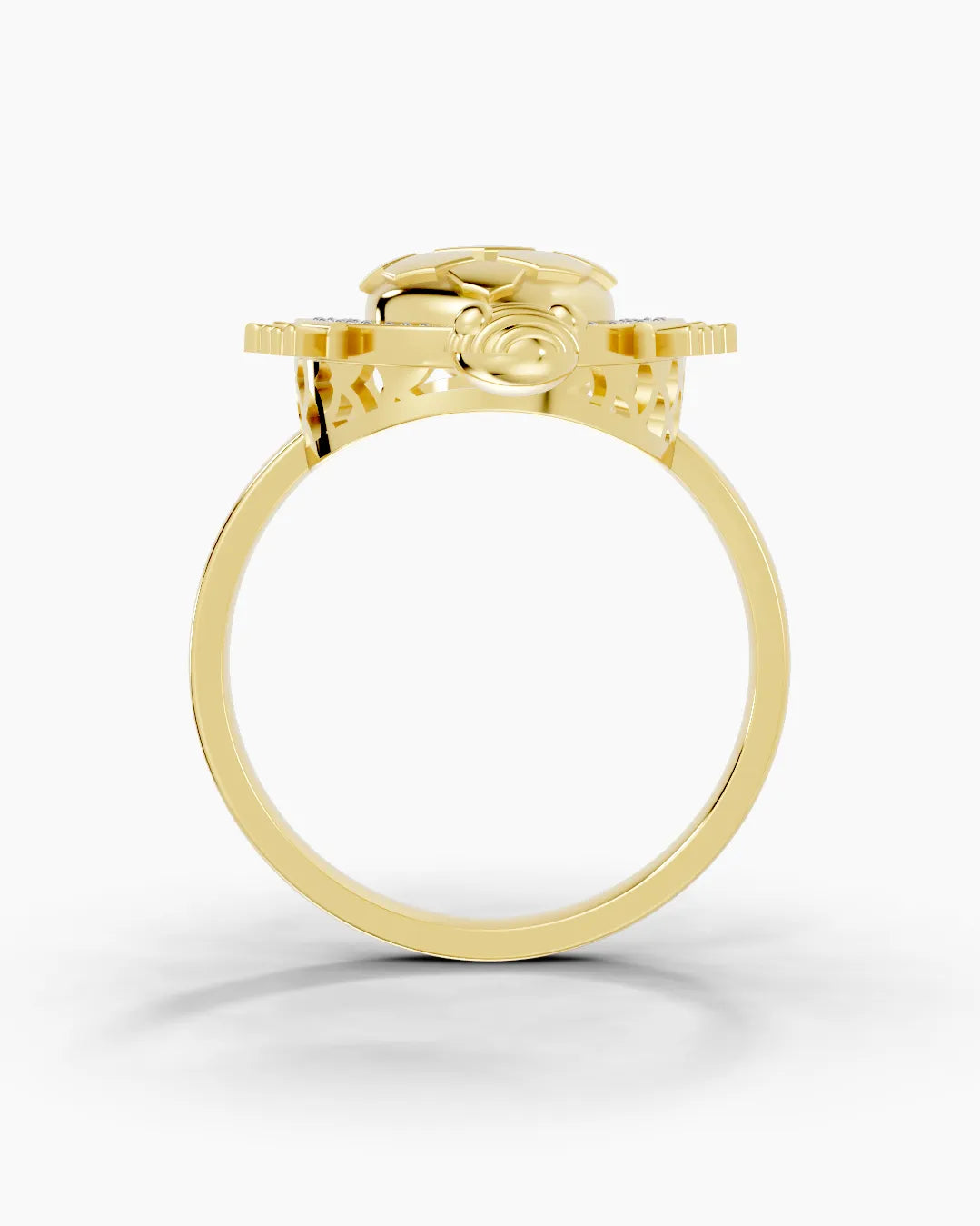 Tortoise Shell Diamond Women Ring