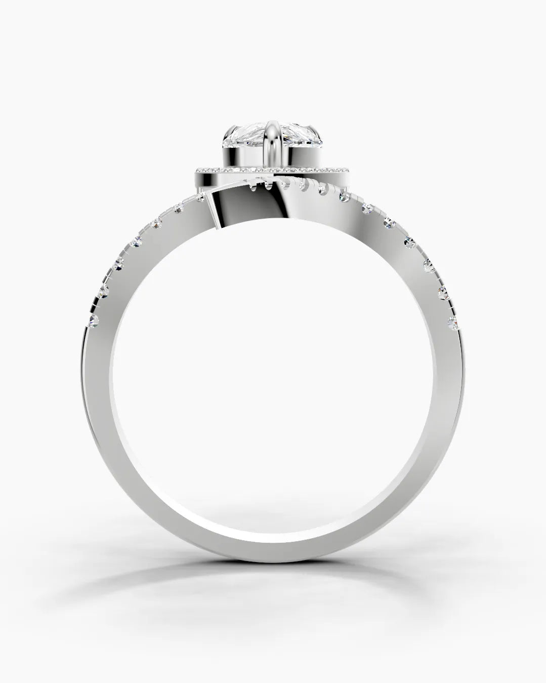Pear Crown Sparkle Women Ring