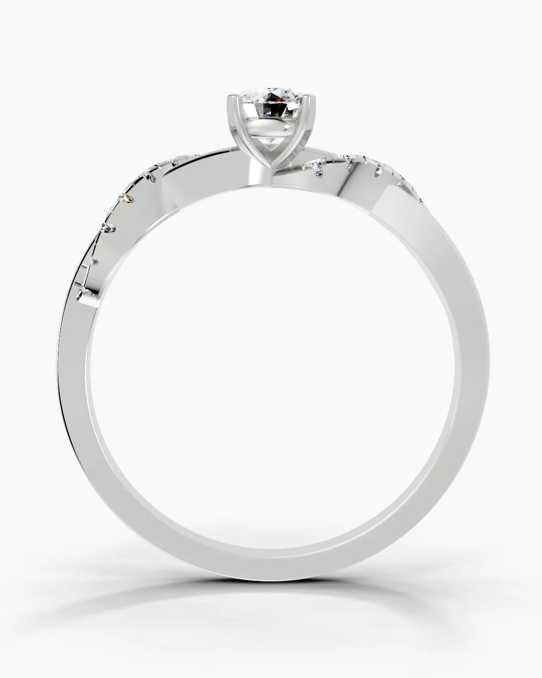 Sparkling Braid Women Ring