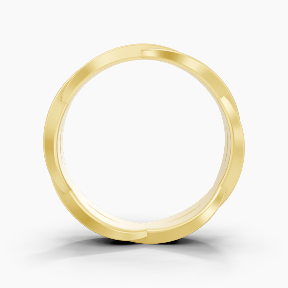 Bold Twist Gold Men Ring
