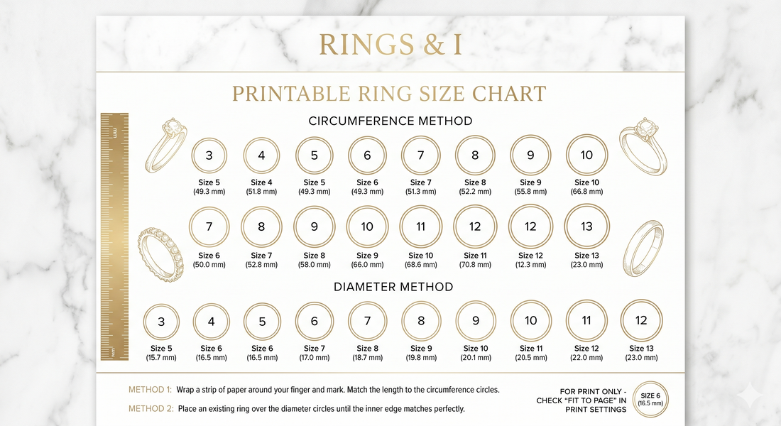 How to Measure Ring Size at Home (With Size Chart)