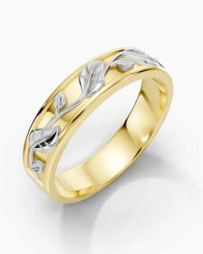 Interlaced Folial Men Ring