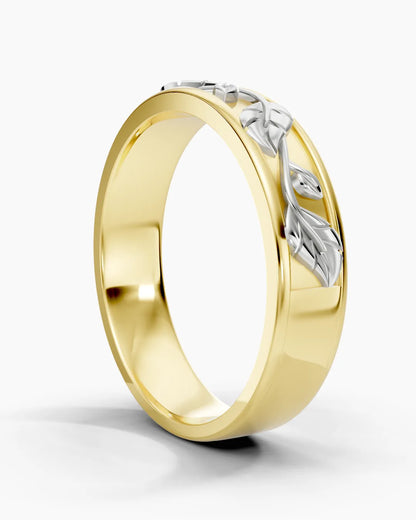 Interlaced Folial Men Ring