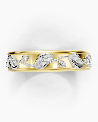 Interlaced Folial Men Ring