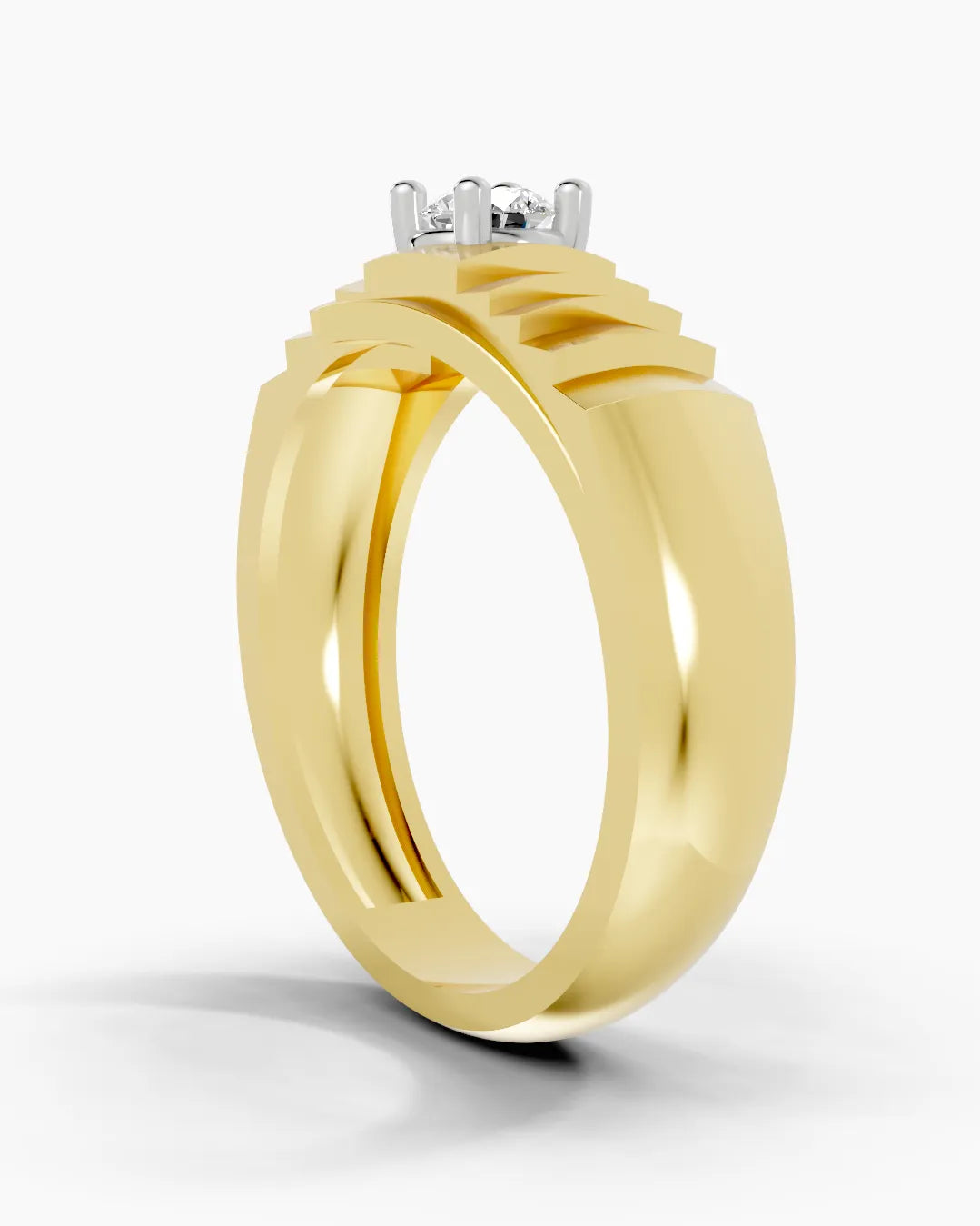 Obsidian Flame Men Ring