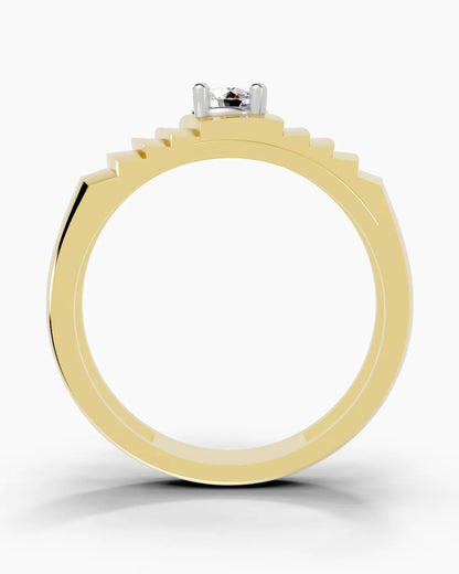 Obsidian Flame Men Ring