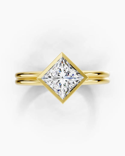 Quadratic Solitaire Women Ring