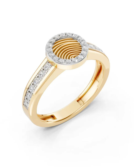 Hearts Fingerprint Women Ring