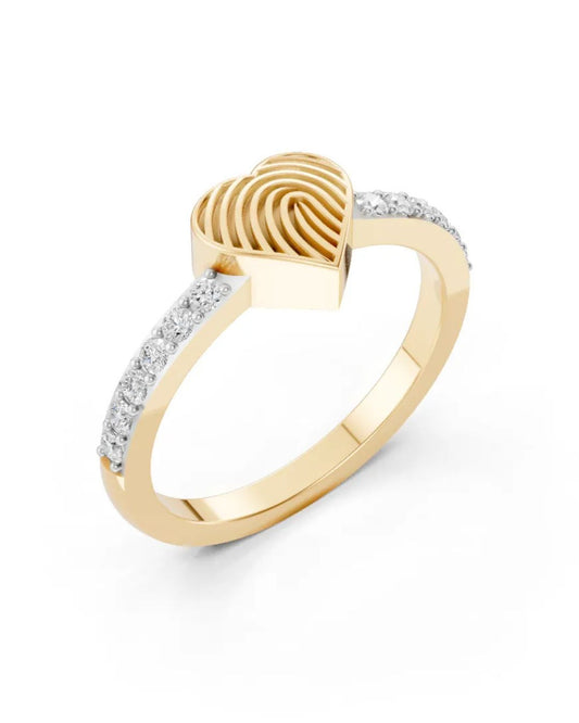 HeartGlow Fingerprint Women Ring