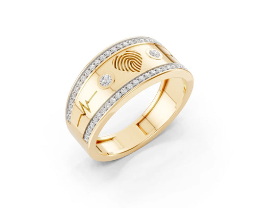 Fortune Fingerprint Men Ring