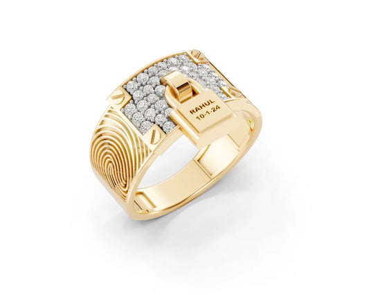 Shine Fingerprint Women Ring