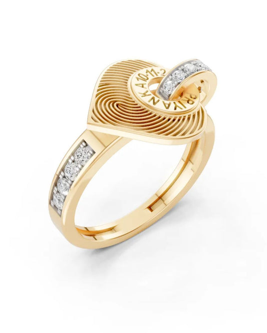 Shimmer Fingerprint Men Ring