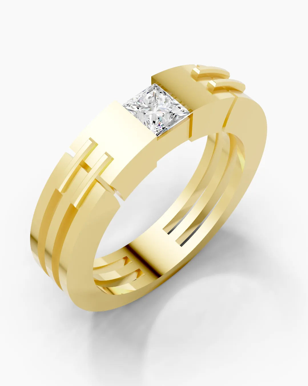 Solitary Spark Men Ring
