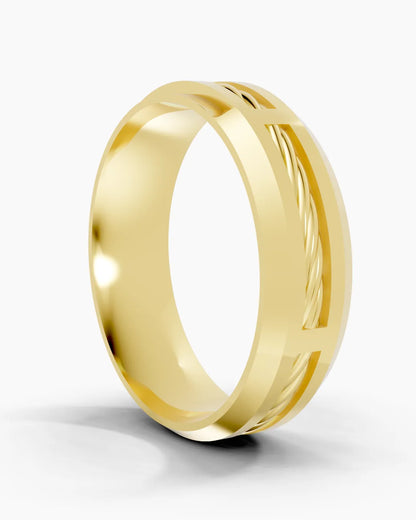 Forged Rope Men Ring