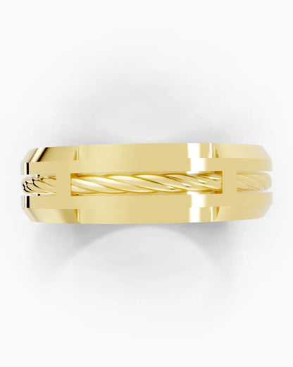 Forged Rope Men Ring