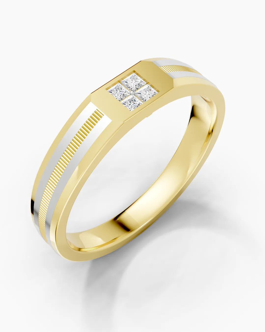 Rustic Quad Men Ring