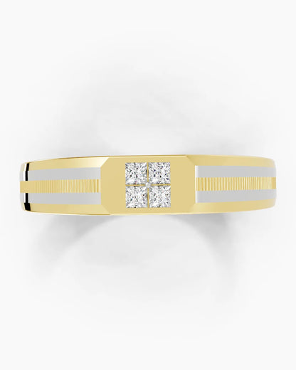 Rustic Quad Men Ring