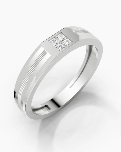 Dazzling Texture Men Ring