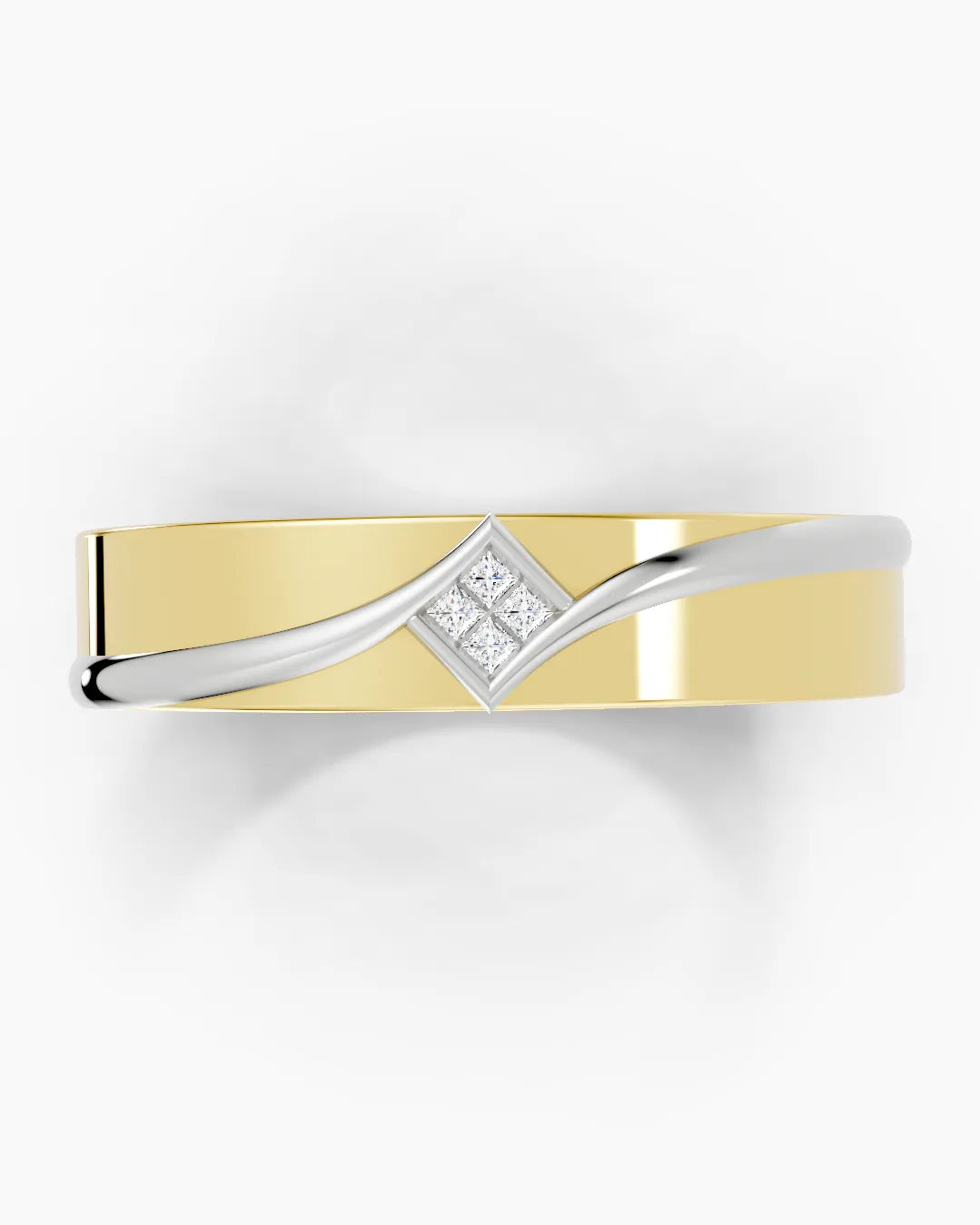 Glistening Quartet Men Ring
