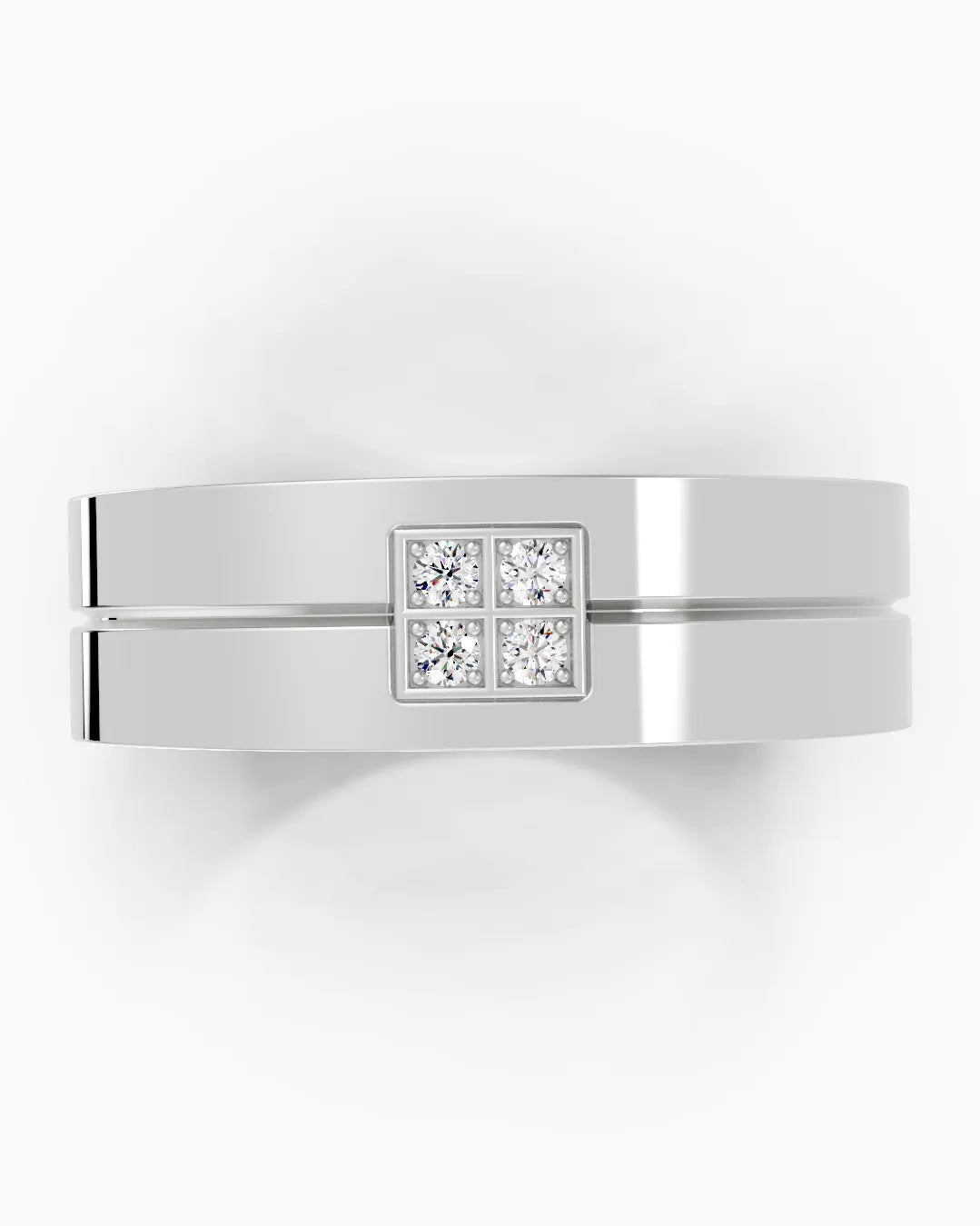 Twinkling Square Men Ring