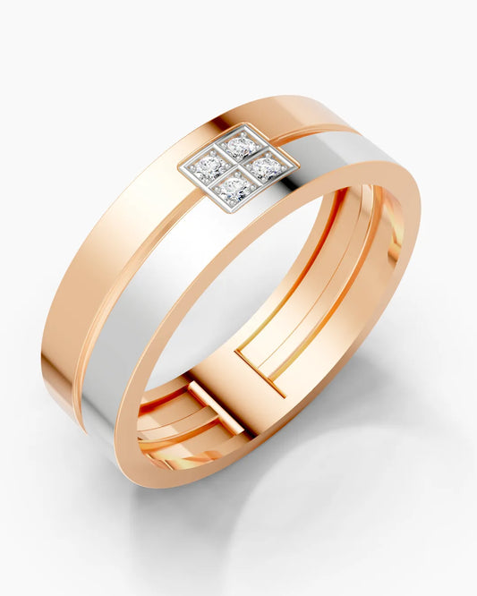 Diamond Grid Men Ring
