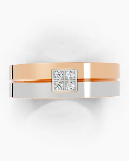 Diamond Grid Men Ring