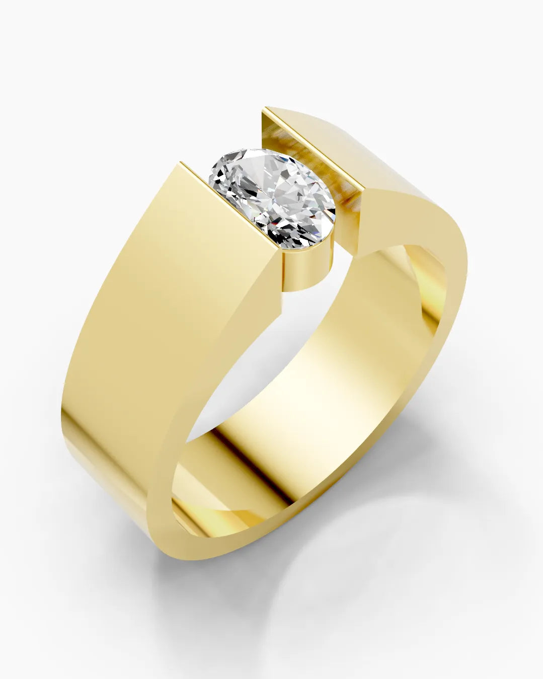 Oval Radiance Men Ring