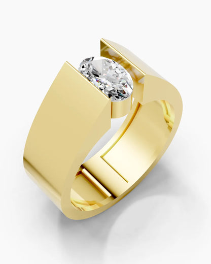 Oval Gleam Men Ring