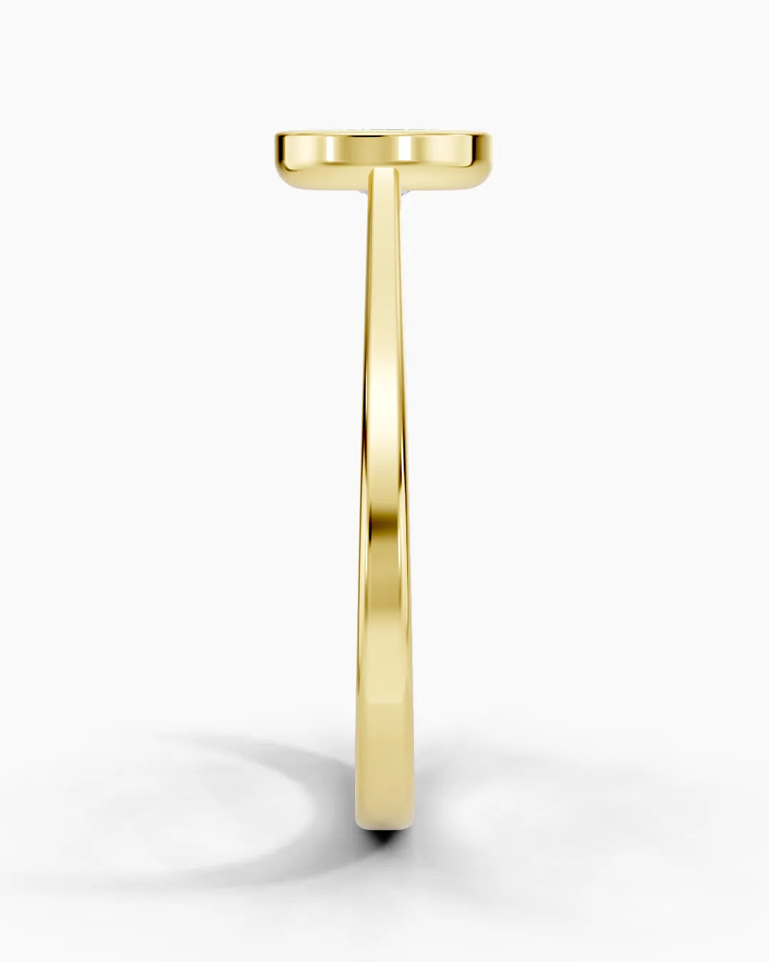 Golden Oval Women Ring