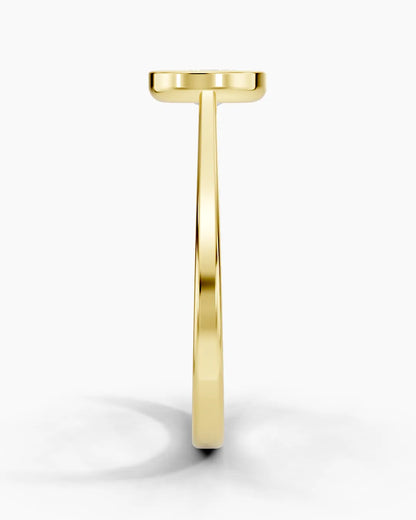 Golden Oval Women Ring