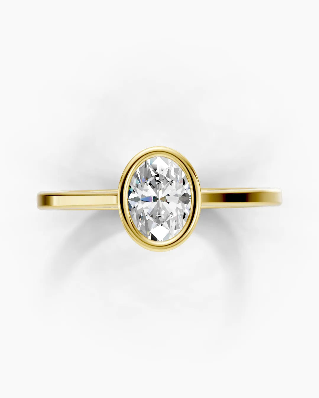 Golden Oval Women Ring