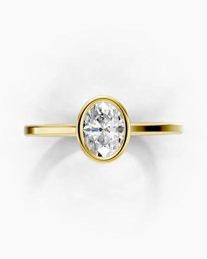 Golden Oval Women Ring
