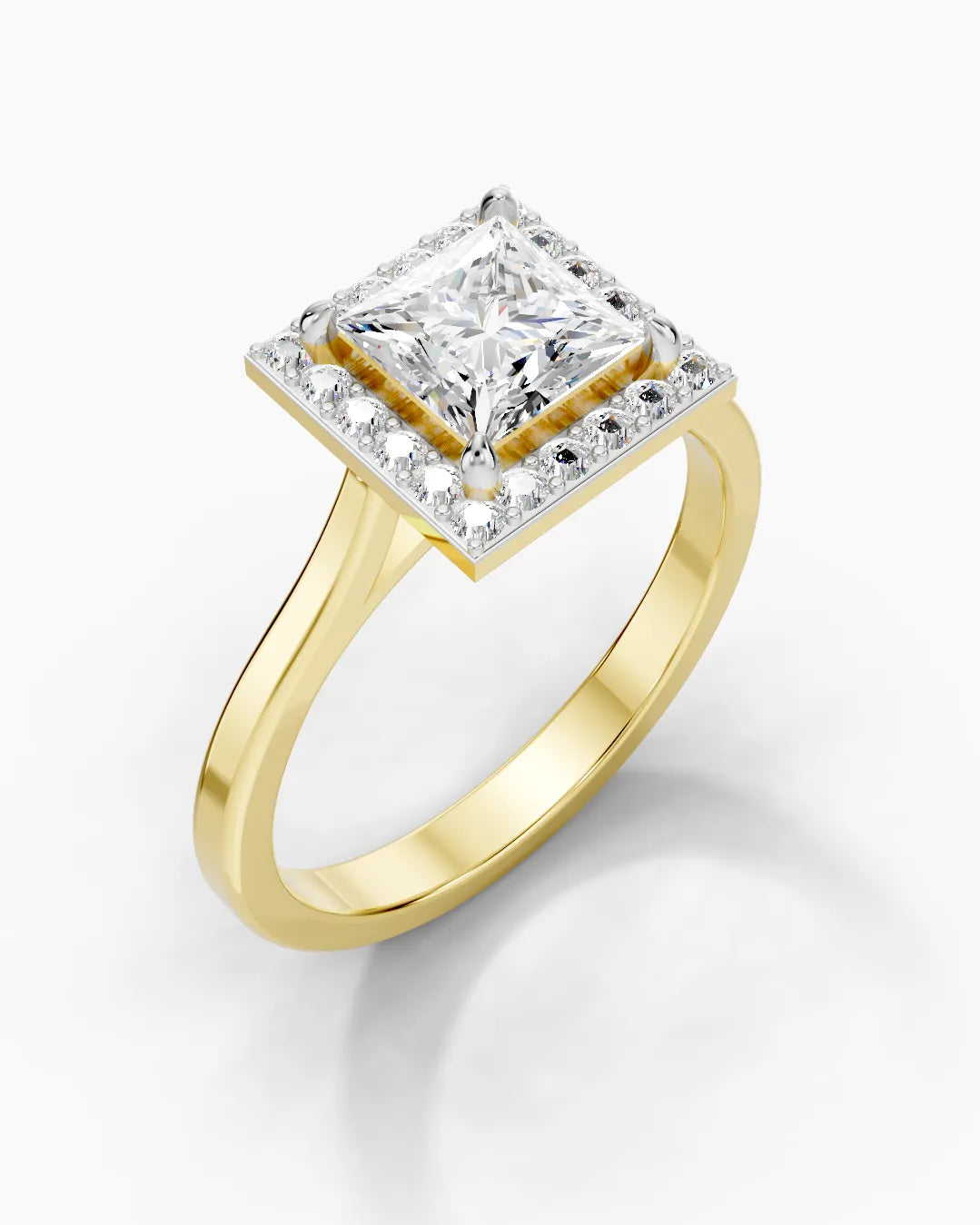 Golden Square Women Ring