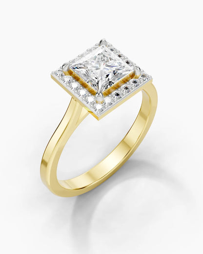 Golden Square Women Ring
