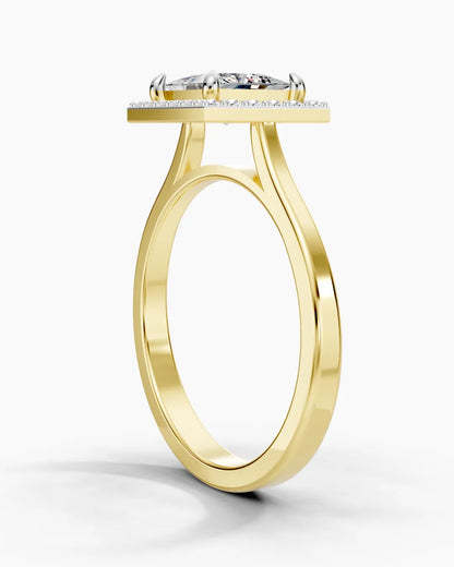 Golden Square Women Ring