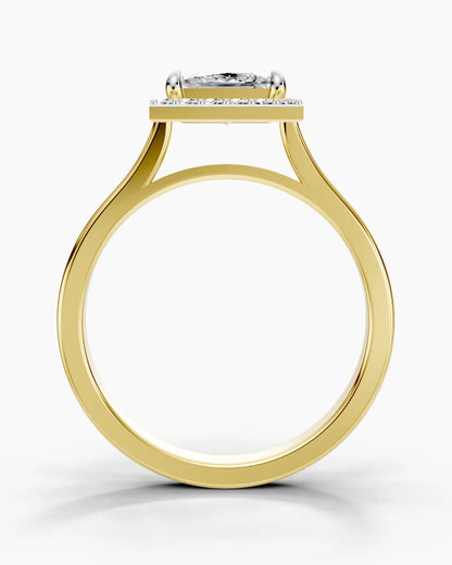Golden Square Women Ring