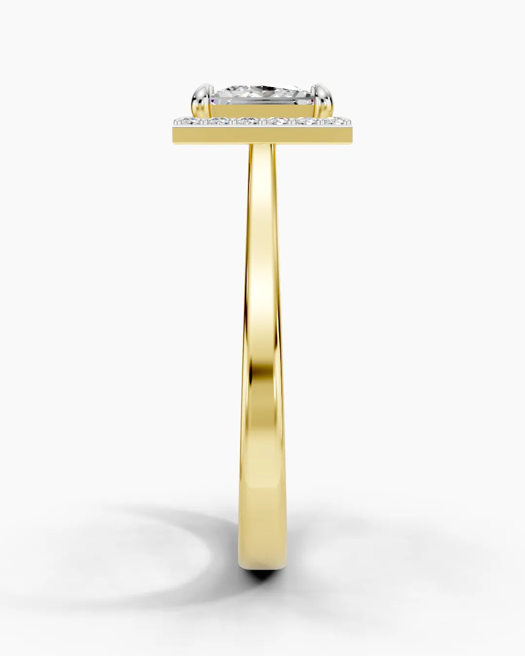 Golden Square Women Ring