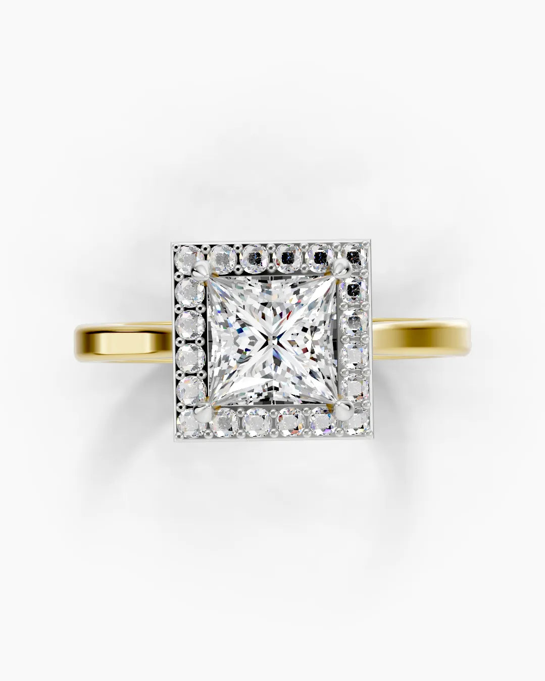 Golden Square Women Ring