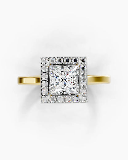 Golden Square Women Ring