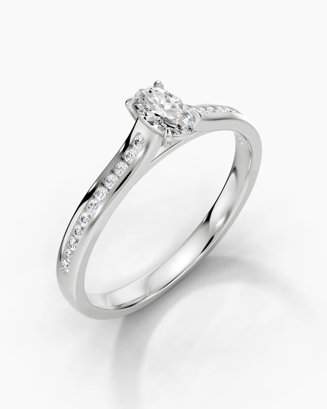 Haloed Oval Women Ring