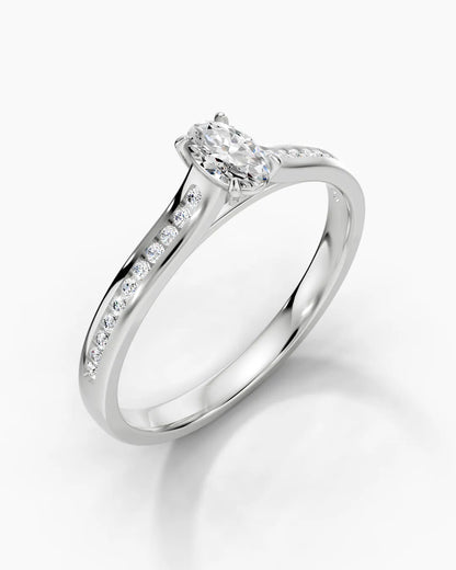 Haloed Oval Women Ring