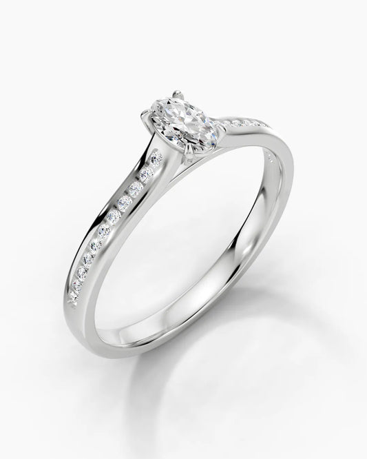 Haloed Oval Women Ring
