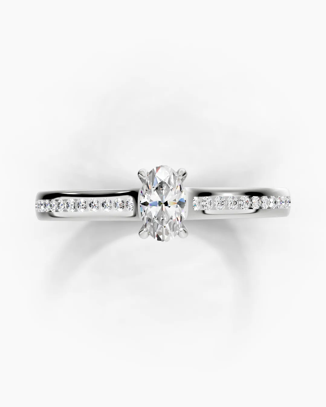 Haloed Oval Women Ring