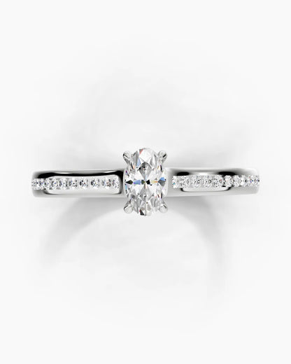 Haloed Oval Women Ring