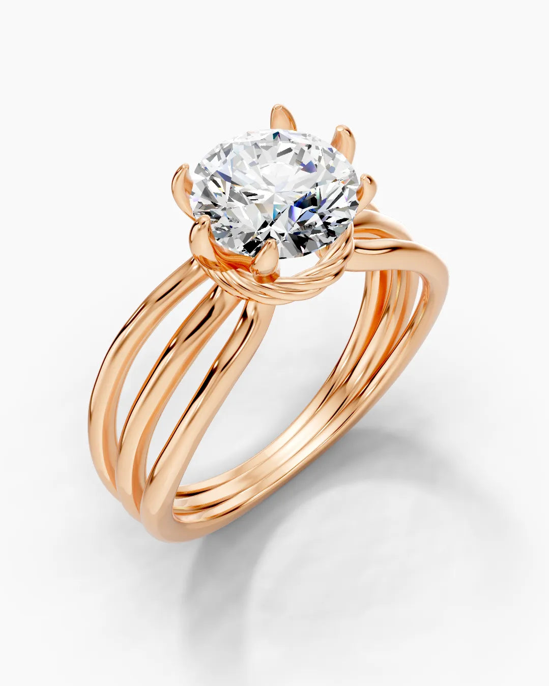 Triple Curve Shine Women Ring