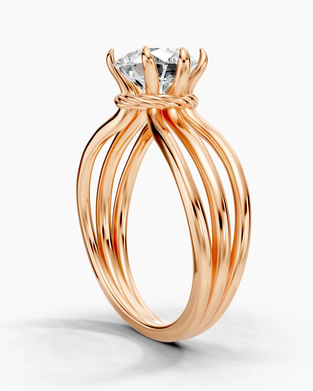 Triple Curve Shine Women Ring