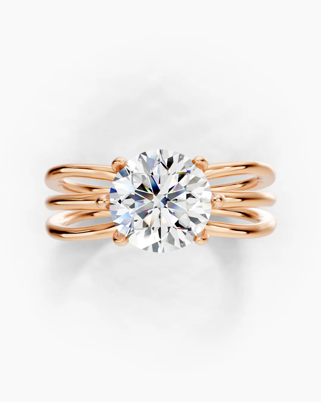 Triple Curve Shine Women Ring