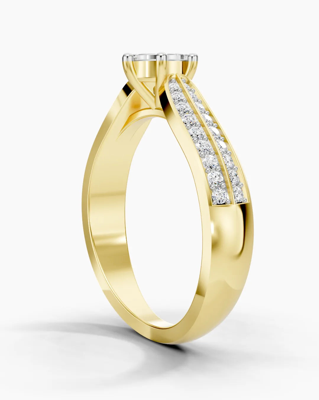 Crystal Petal Women Ring