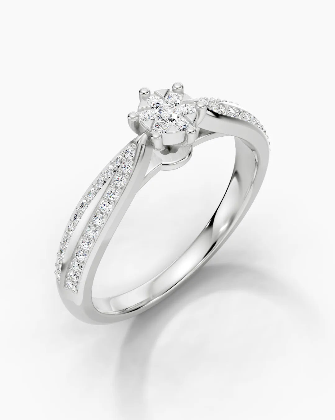 Floral Diamond Women Ring