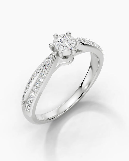 Floral Diamond Women Ring